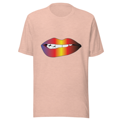 Biting Lips - Polyamory Pride - Gradient Unisex t-shirt