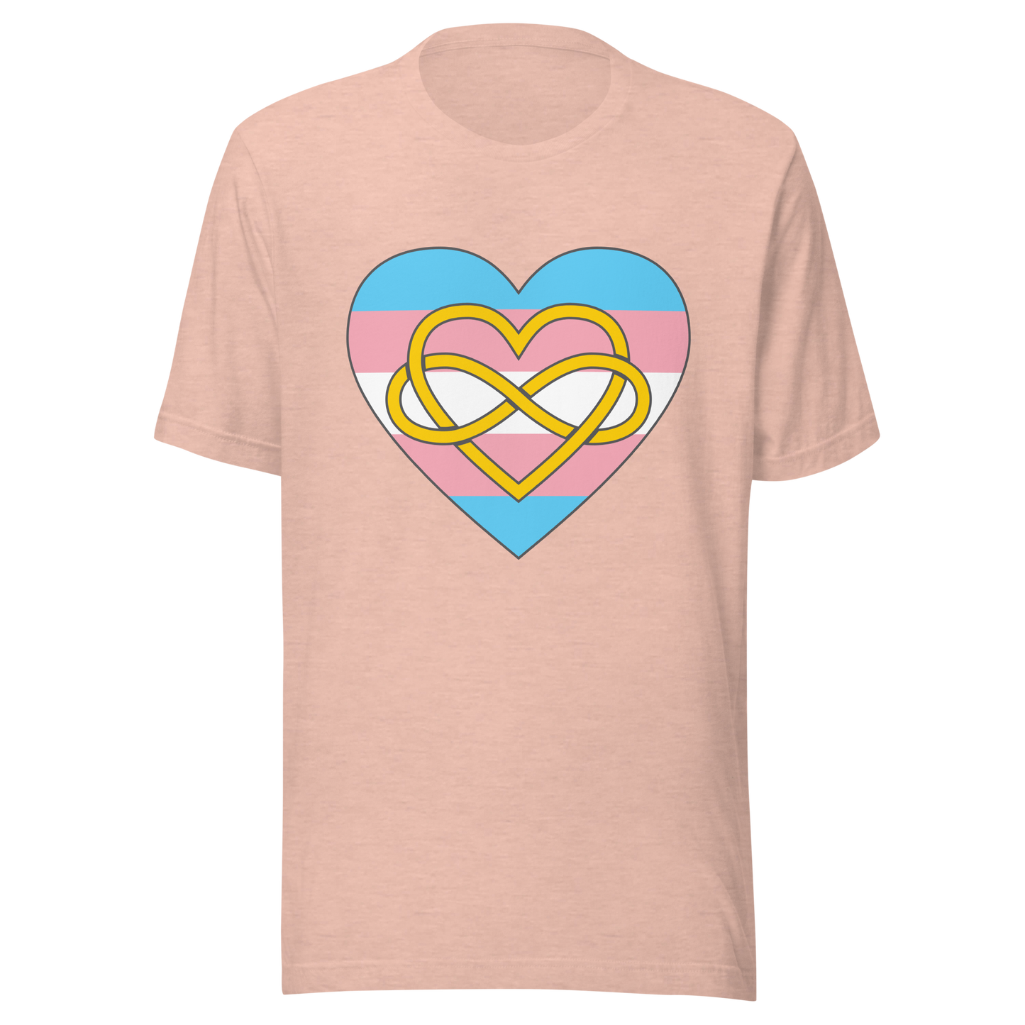 Polyamory Infinity Heart Trans Pride Unisex t-shirt