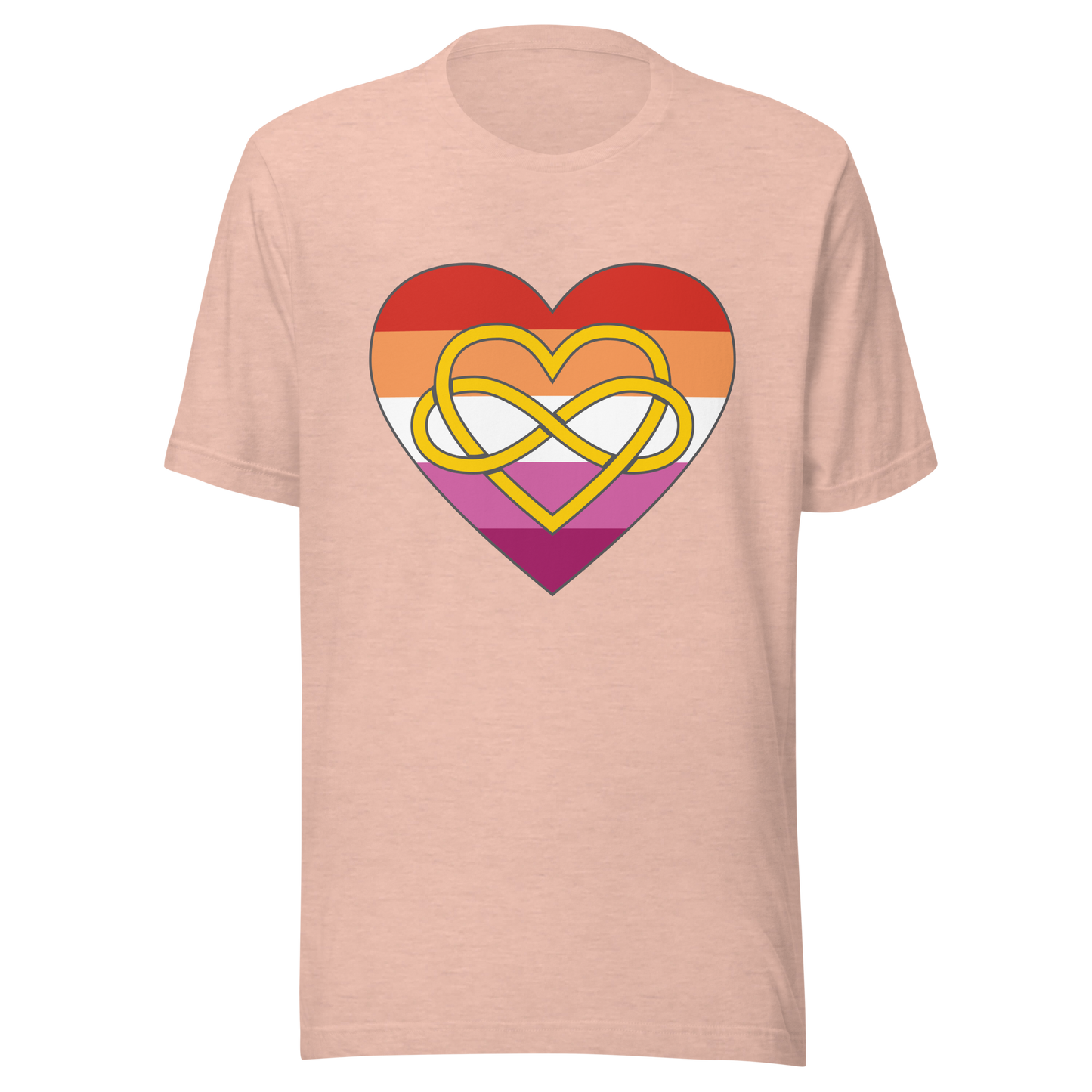 Polyamory Infinity Heart Lesbian Pride Unisex t-shirt