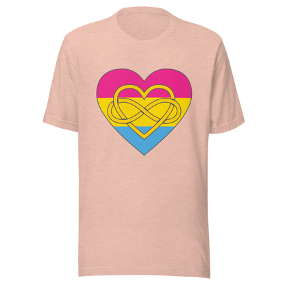 Polyamory Infinity Heart Pansexual Pride Unisex t-shirt