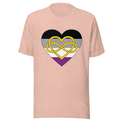 Polyamory Infinity Heart Asexual Pride Unisex t-shirt