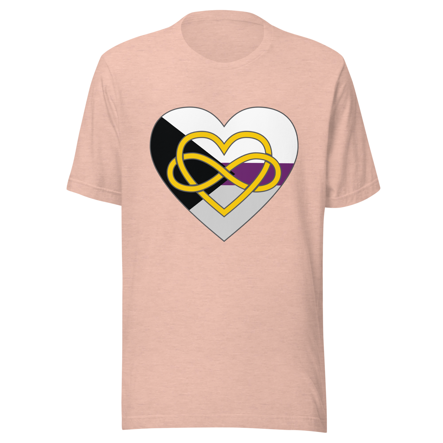 Polyamory Infinity Heart Demisexual Pride Unisex t-shirt