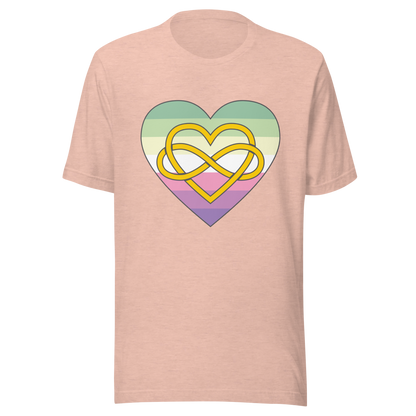 Polyamory Infinity Heart Genderfae Pride Unisex t-shirt