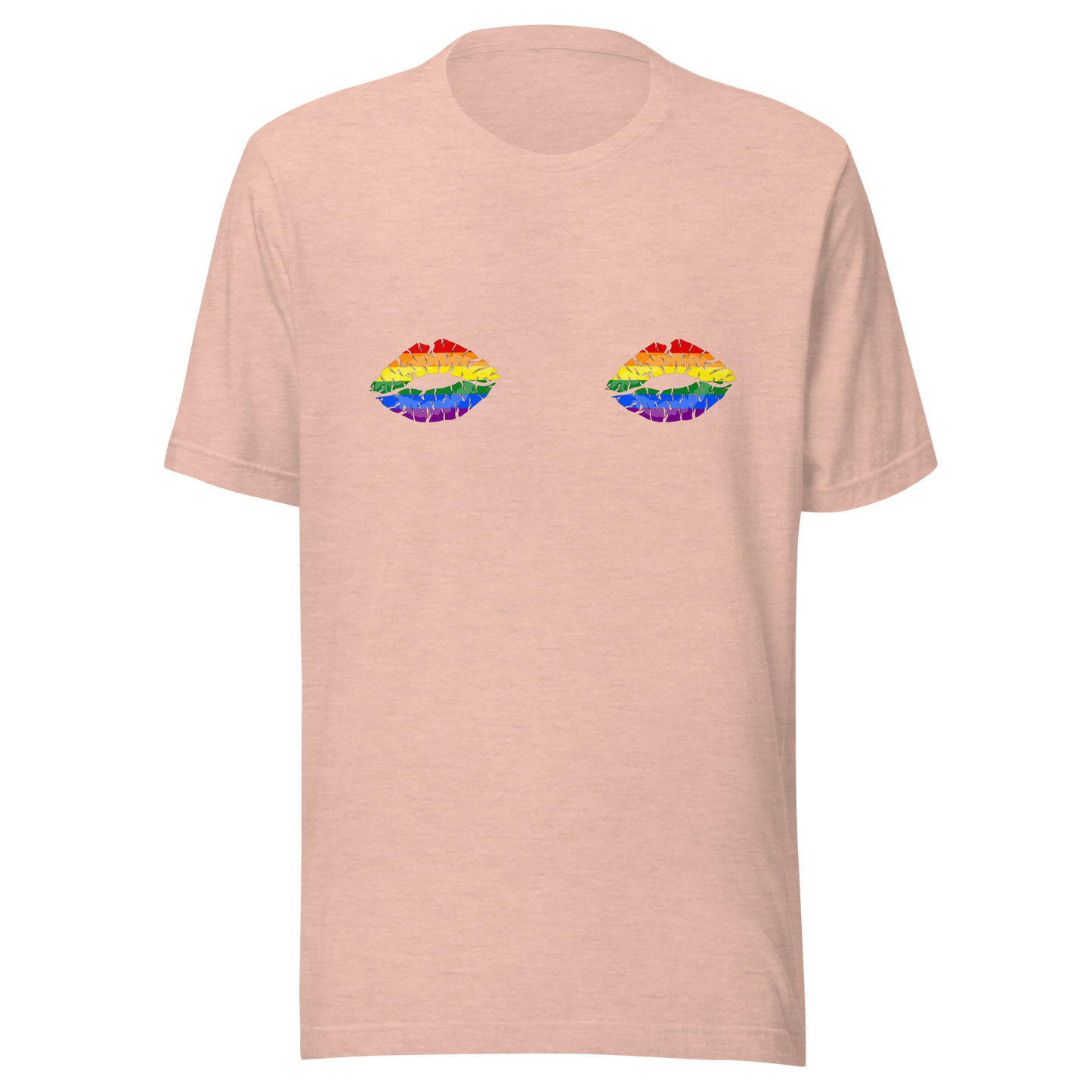 Rainbow Boob Kisses Unisex t-shirt