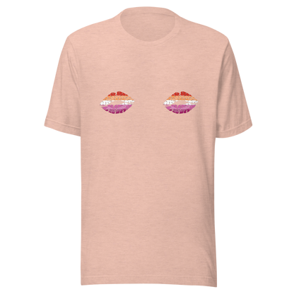 Lesbian Boob Kisses Unisex t-shirt