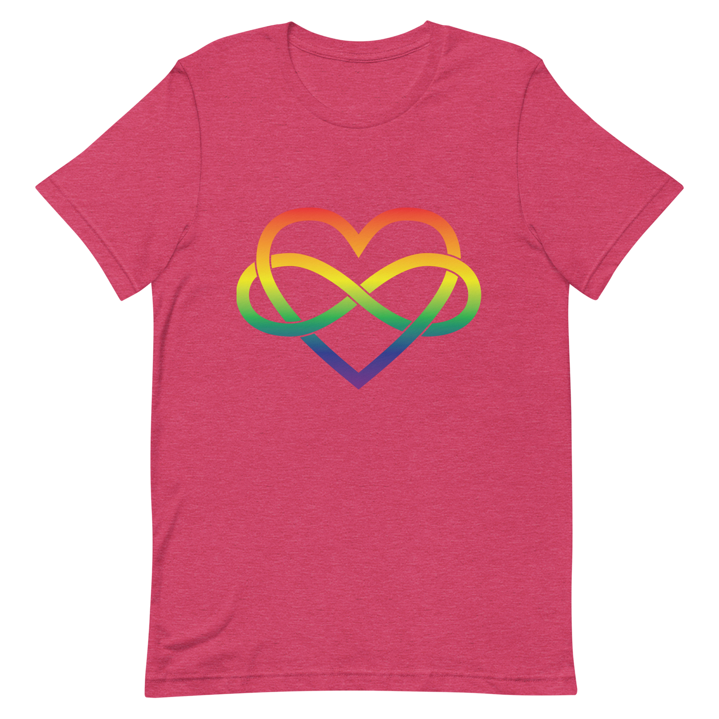 Polyamory Infinity Heart - Rainbow Unisex t-shirt