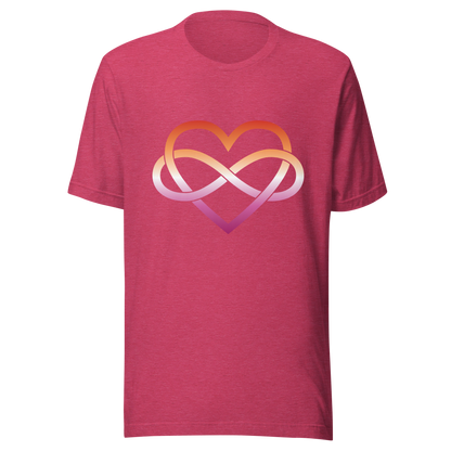 Polyamory Infinity Heart - Lesbian Unisex t-shirt