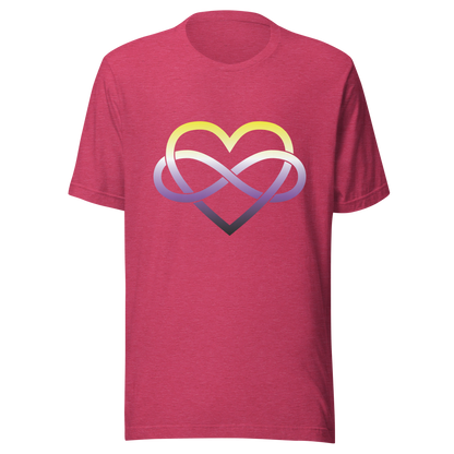 Polyamory Infinity Heart - Non-binary Unisex t-shirt