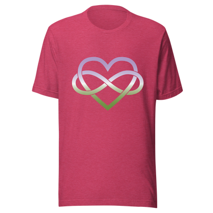 Polyamory Infinity Heart - Genderqueer Unisex t-shirt