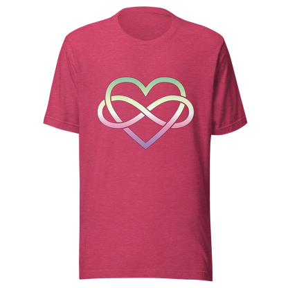 Polyamory Infinity Heart - Genderfae Unisex t-shirt