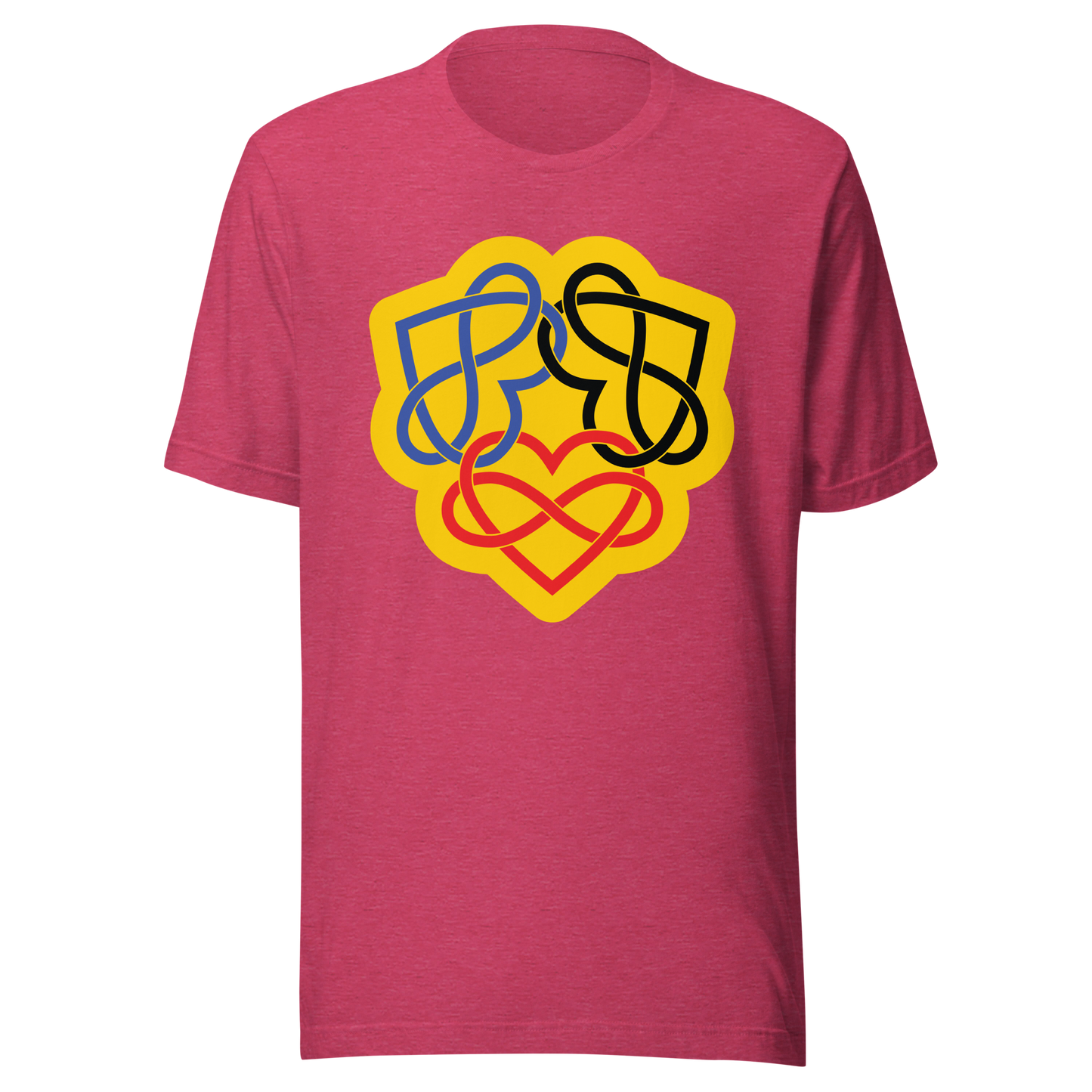 Poly Infinity Hearts Interlocked Unisex t-shirt