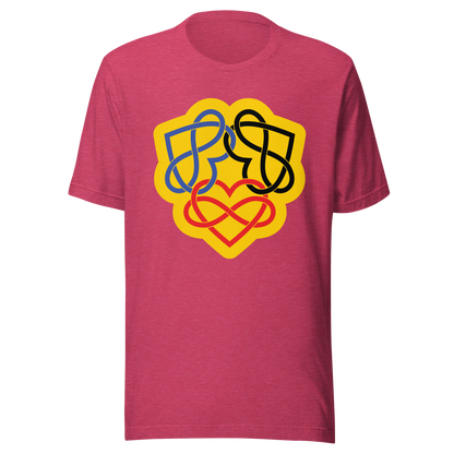 Poly Infinity Hearts Interlocked Unisex t-shirt