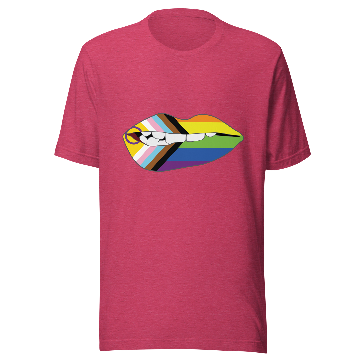 Biting Lips - Progress Pride Flag Unisex t-shirt