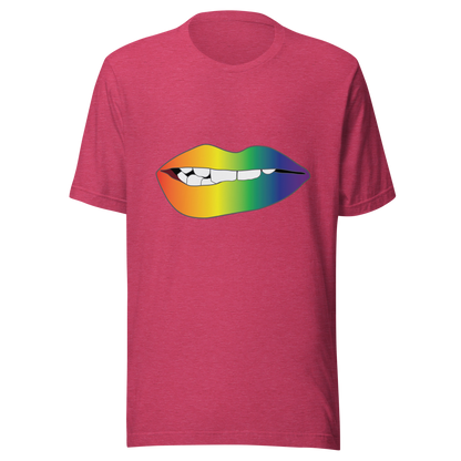 Biting Lips - Rainbow Pride - Gradient Unisex t-shirt