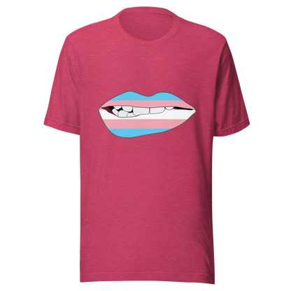 Biting Lips - Transgender Flag Unisex t-shirt