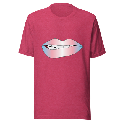 Biting Lips - Transgender Pride - Gradient Unisex t-shirt