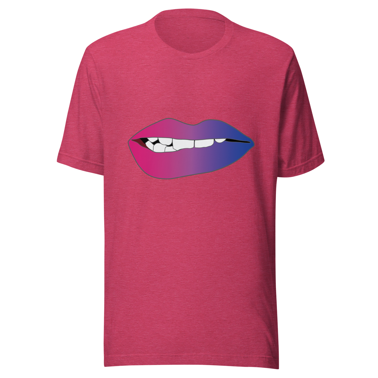 Biting Lips - Bisexual Pride - Gradient Unisex t-shirt