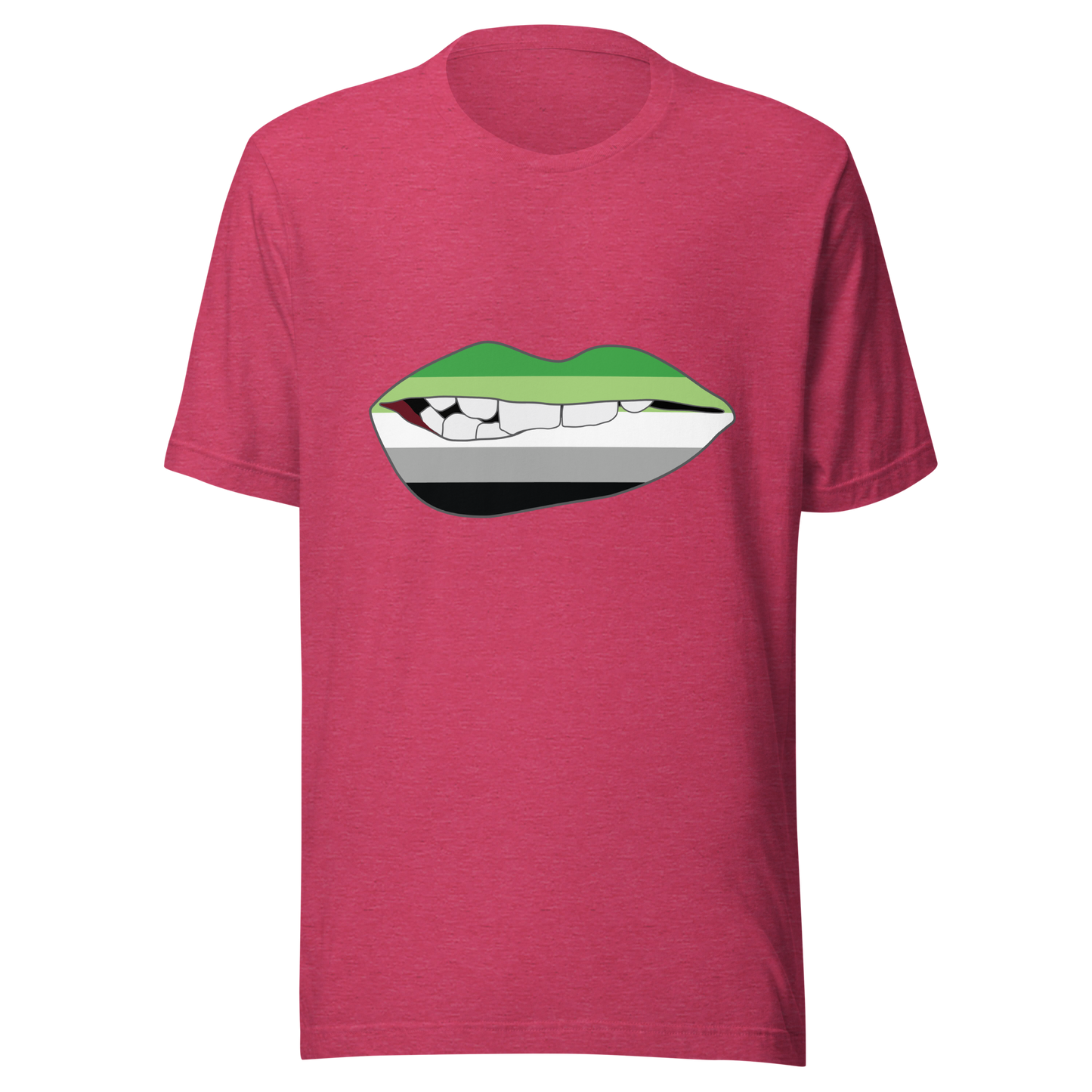 Biting Lips - Aromantic Flag Unisex t-shirt