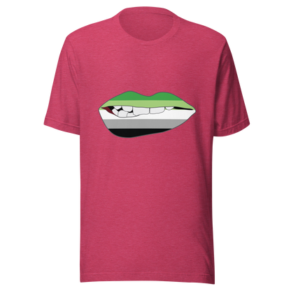 Biting Lips - Aromantic Flag Unisex t-shirt