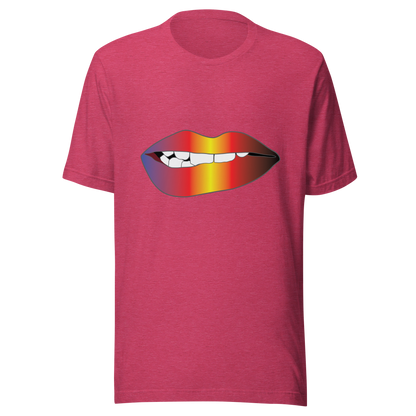 Biting Lips - Polyamory Pride - Gradient Unisex t-shirt