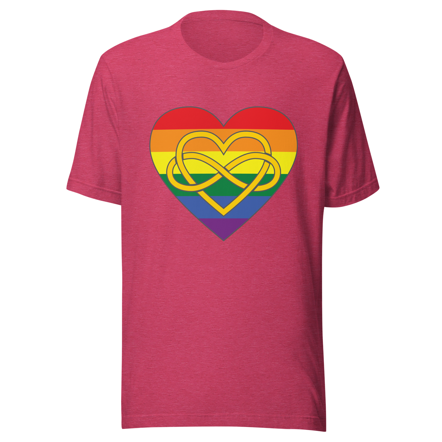 Polyamory Infinity Heart Rainbow Pride Unisex t-shirt