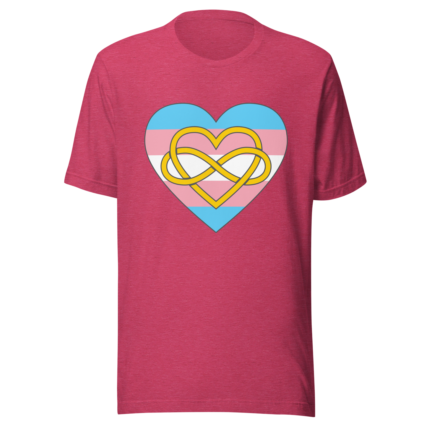 Polyamory Infinity Heart Trans Pride Unisex t-shirt