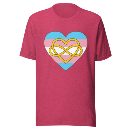 Polyamory Infinity Heart Trans Pride Unisex t-shirt