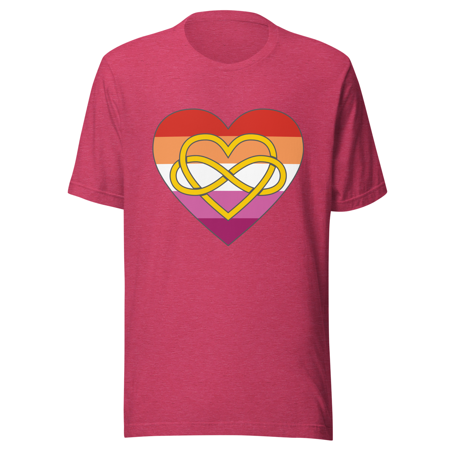 Polyamory Infinity Heart Lesbian Pride Unisex t-shirt