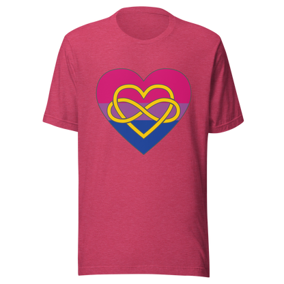 Polyamory Infinity Heart Bisexual Pride Unisex t-shirt