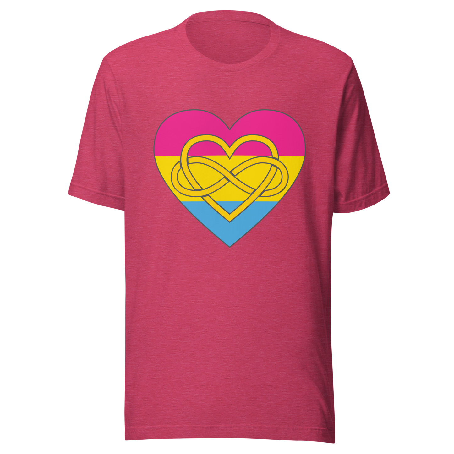 Polyamory Infinity Heart Pansexual Pride Unisex t-shirt