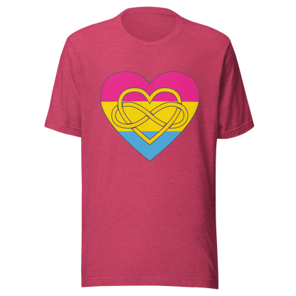 Polyamory Infinity Heart Pansexual Pride Unisex t-shirt