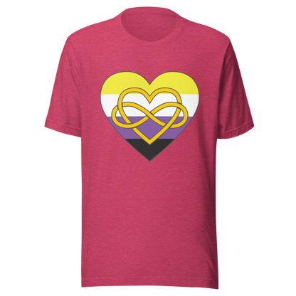 Polyamory Infinity Heart Non-binary Pride Unisex t-shirt