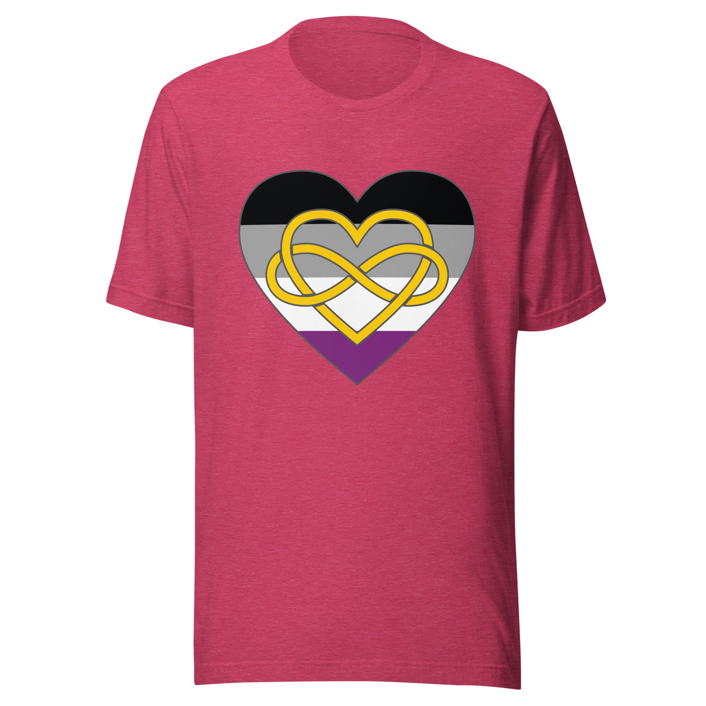 Polyamory Infinity Heart Asexual Pride Unisex t-shirt