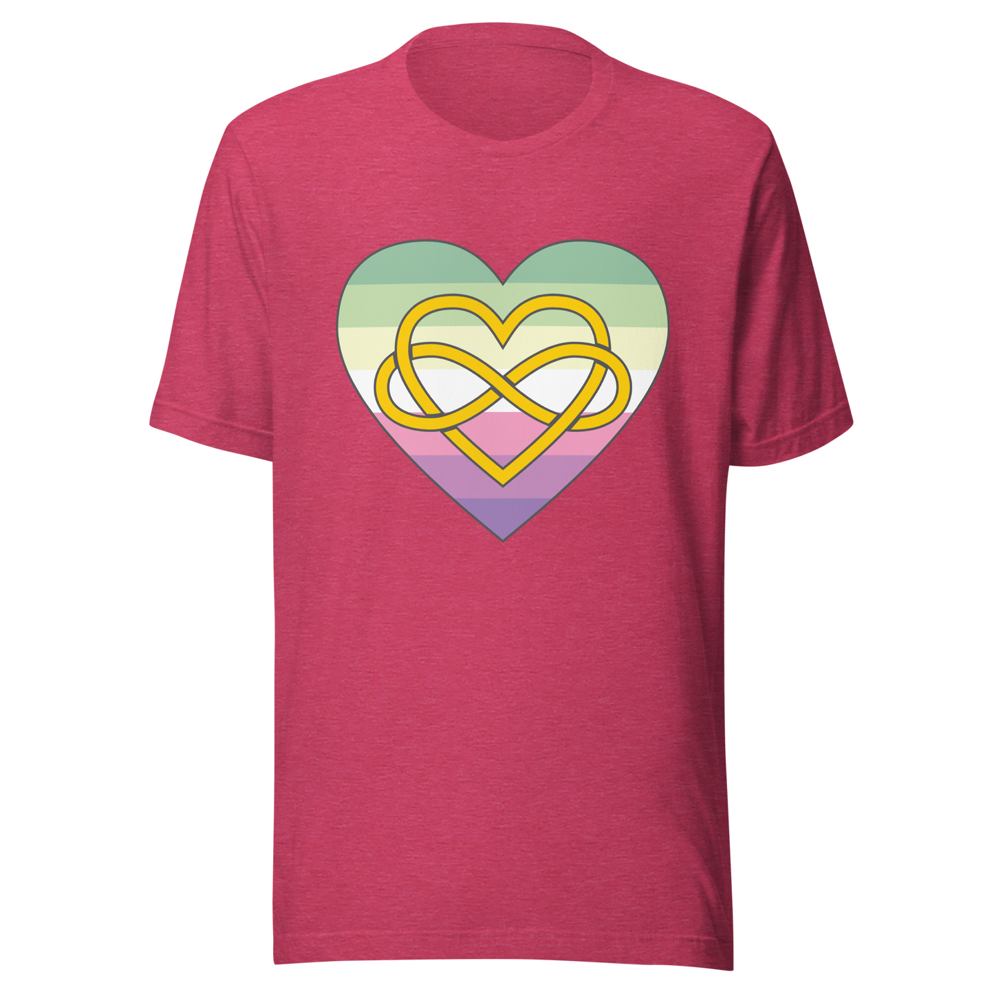 Polyamory Infinity Heart Genderfae Pride Unisex t-shirt