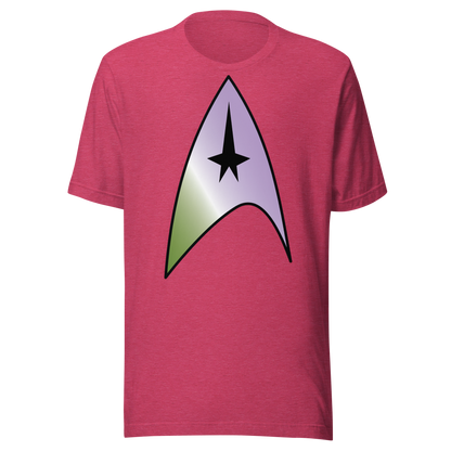 Starfleet Insignia - Genderqueer Pride Unisex t-shirt