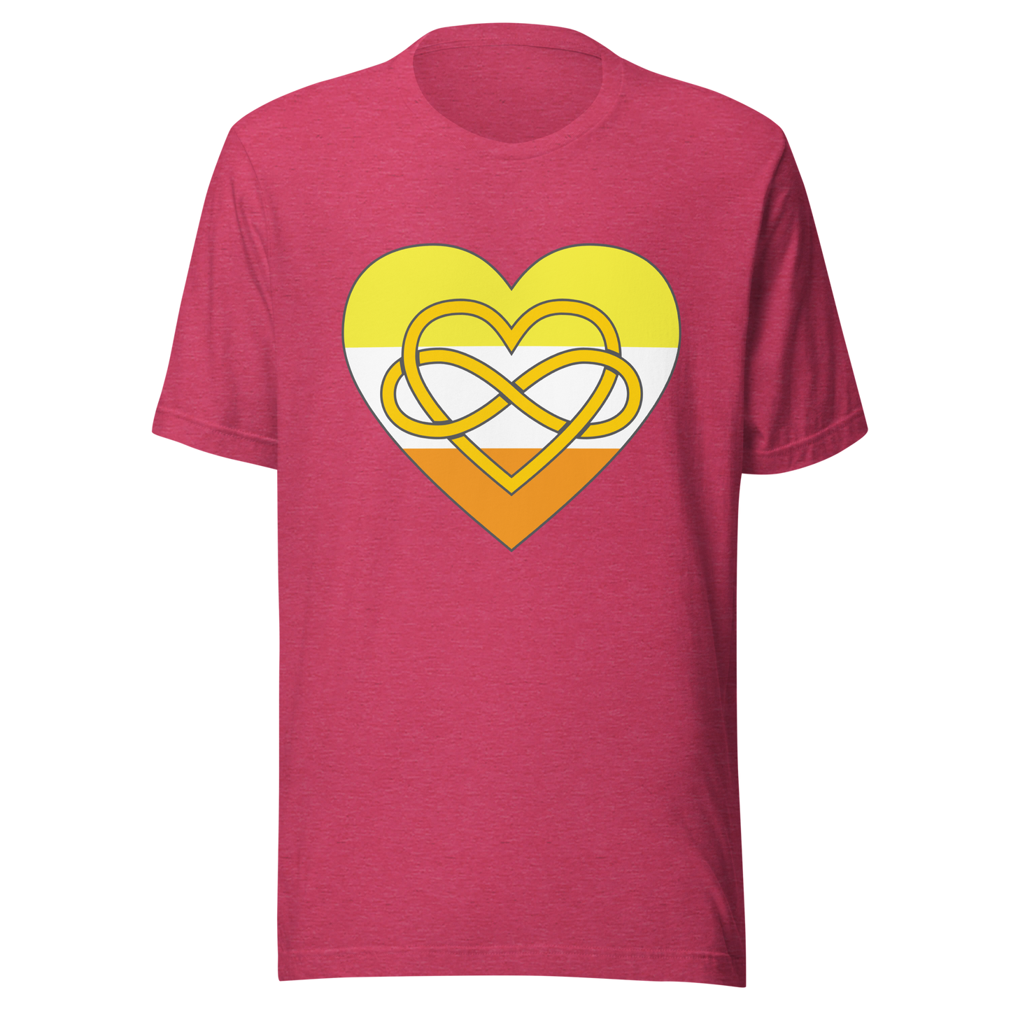 Polyamory Infinity Heart Maverique Pride Unisex t-shirt