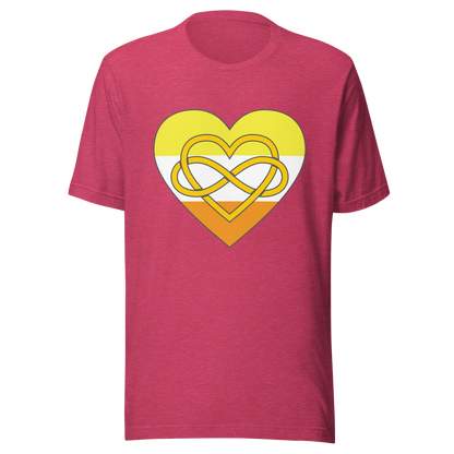 Polyamory Infinity Heart Maverique Pride Unisex t-shirt