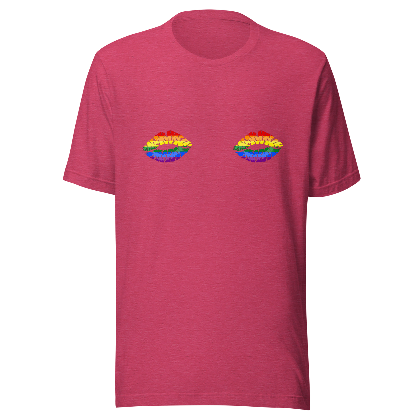 Rainbow Boob Kisses Unisex t-shirt