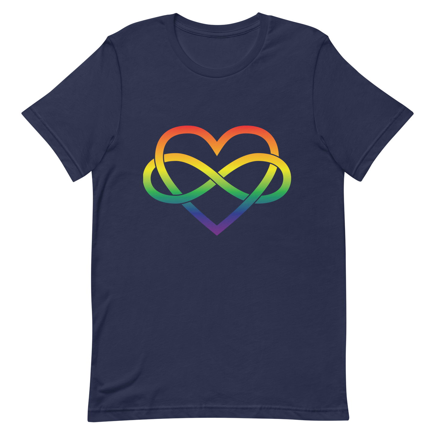 Polyamory Infinity Heart - Rainbow Unisex t-shirt