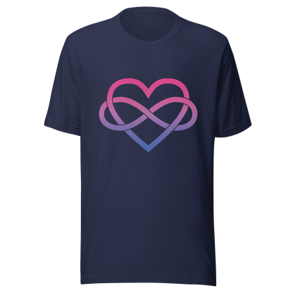 Polyamory Infinity Heart - Bisexual Unisex t-shirt