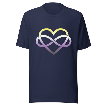 Polyamory Infinity Heart - Non-binary Unisex t-shirt