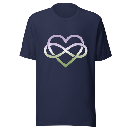 Polyamory Infinity Heart - Genderqueer Unisex t-shirt