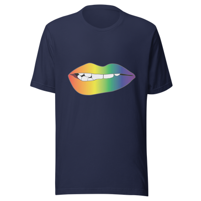 Biting Lips - Rainbow Pride - Gradient Unisex t-shirt