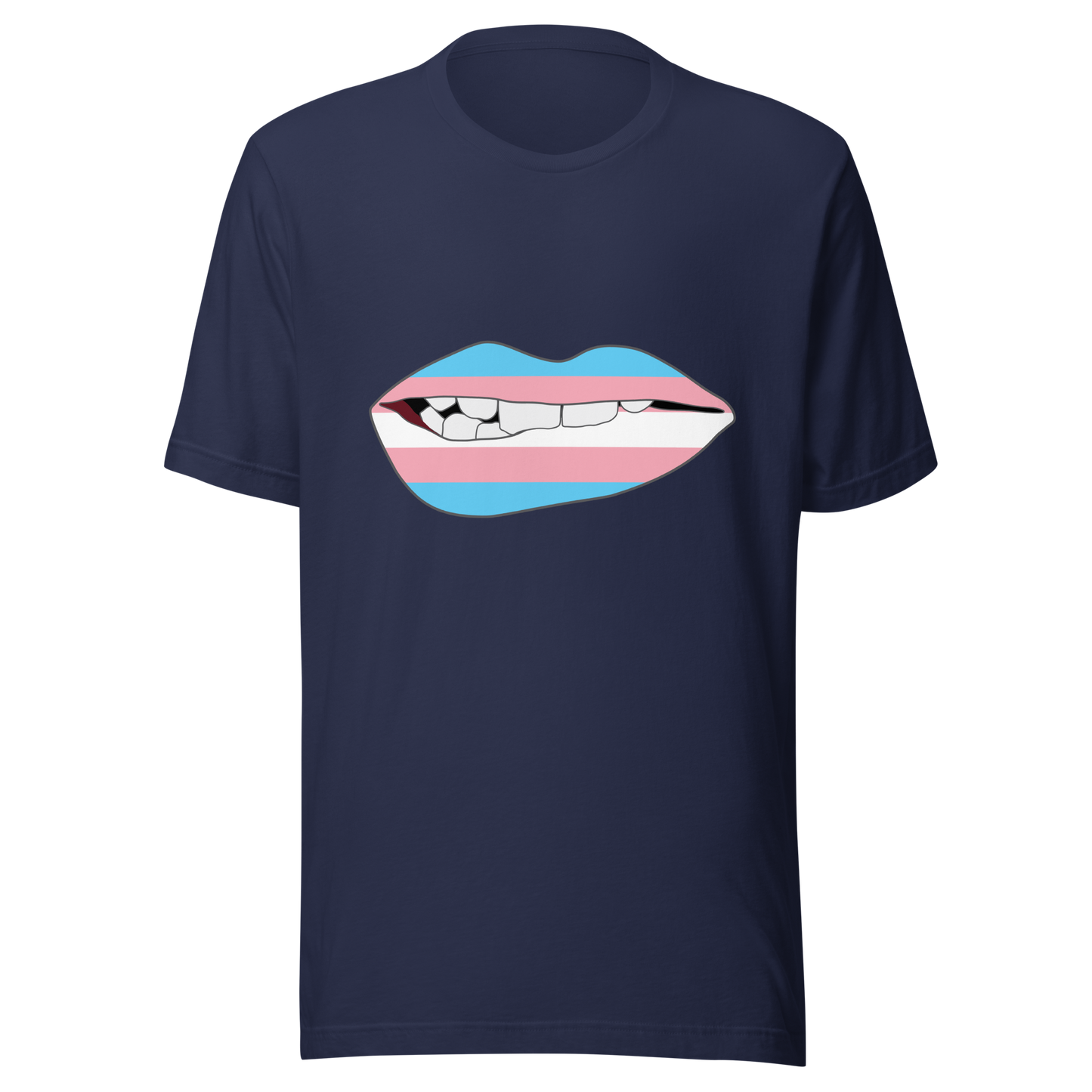 Biting Lips - Transgender Flag Unisex t-shirt