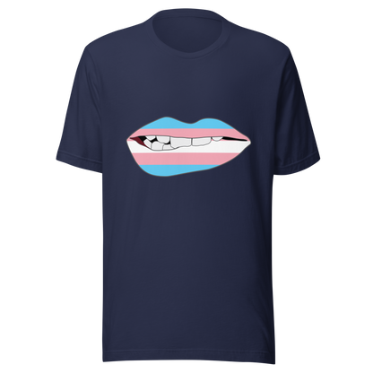 Biting Lips - Transgender Flag Unisex t-shirt