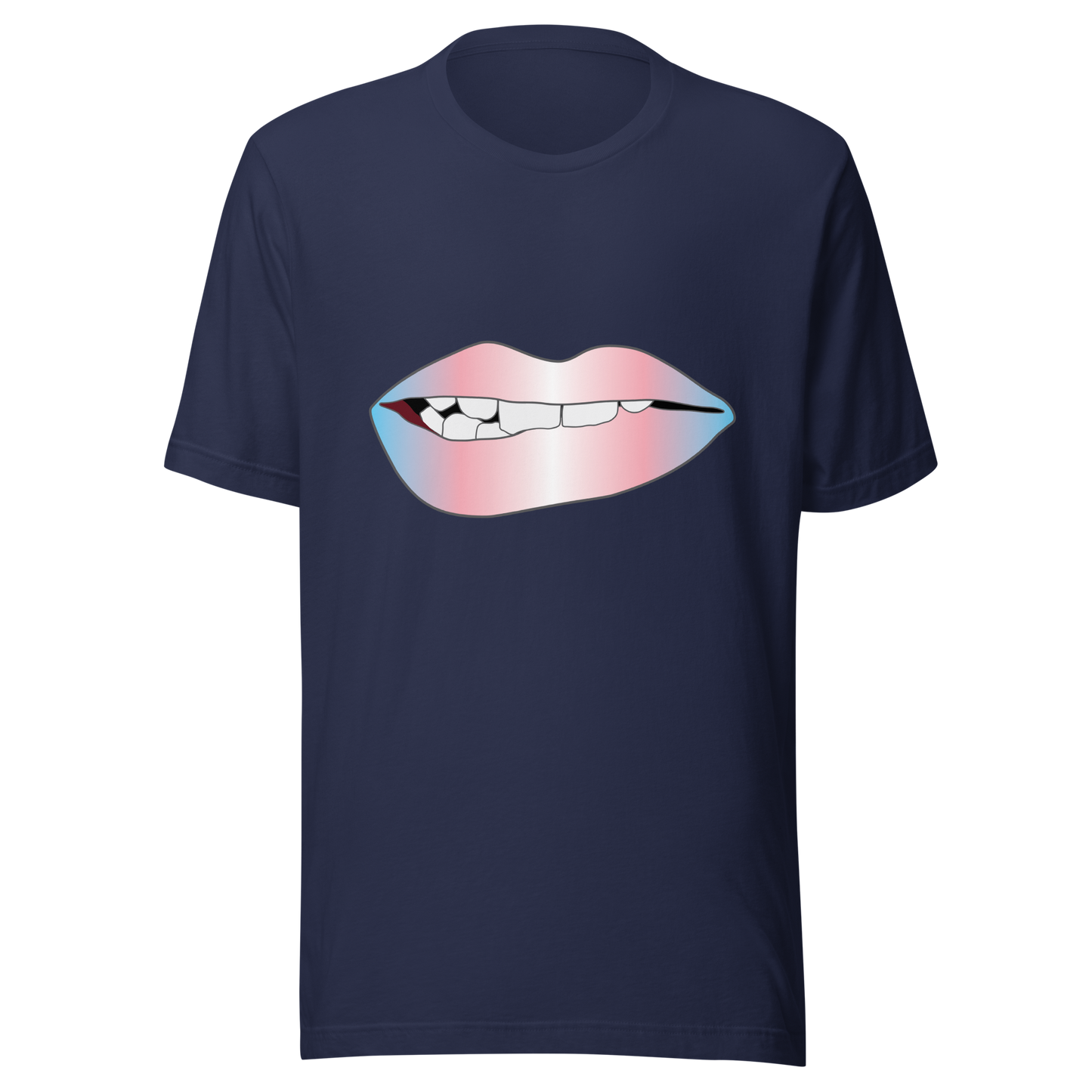 Biting Lips - Transgender Pride - Gradient Unisex t-shirt