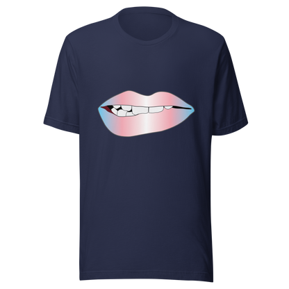 Biting Lips - Transgender Pride - Gradient Unisex t-shirt