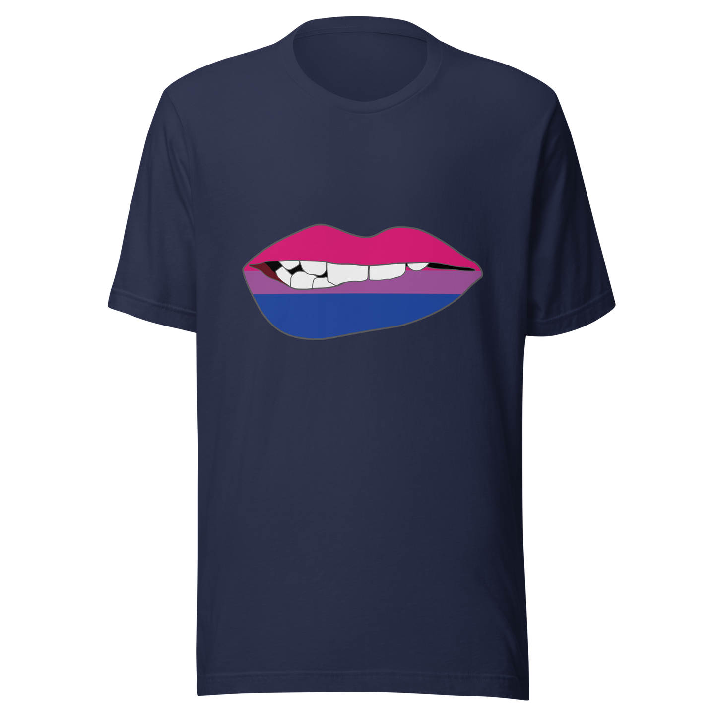 Biting Lips - Bisexual Flag Unisex t-shirt