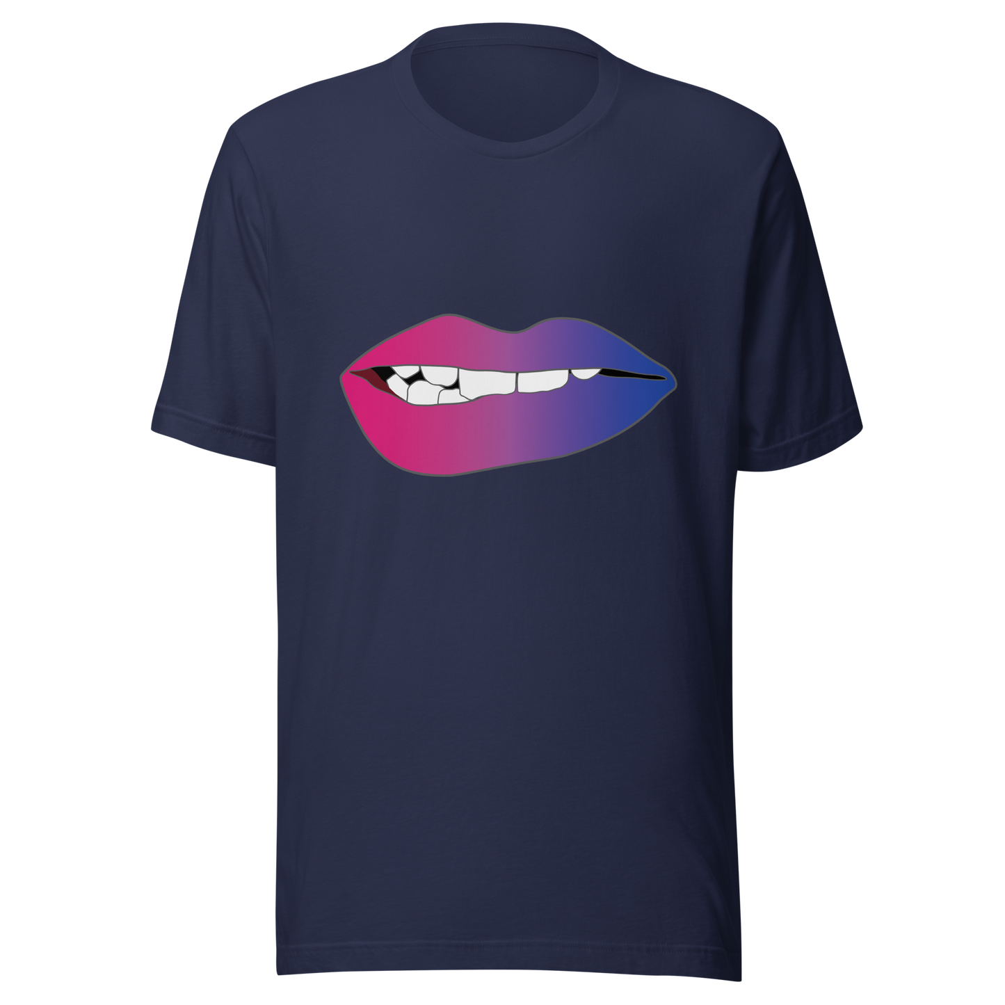 Biting Lips - Bisexual Pride - Gradient Unisex t-shirt