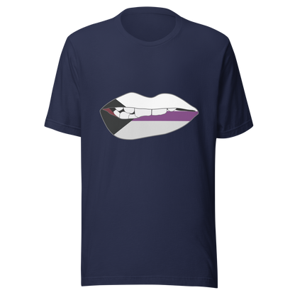 Biting Lips - Demisexual Flag Unisex t-shirt